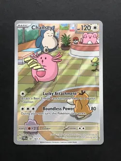 Chansey 187/167 Pokemon Scarlet & Violet Twilight Masquerade Illustration Rare - Image 1