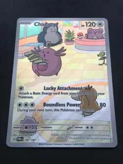 Chansey 187/167 Pokemon Scarlet & Violet Twilight Masquerade Illustration Rare - Image 2