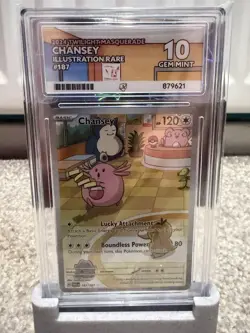 Pokemon TCG Chansey Twilight Masquerade Illustration Rare Card 187/167 Ace 10 - Image 1