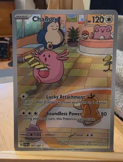 Pokemon Chansey TCG Twilight Masquerade Holo Card Illustration Rare 187/167 NM/M - Image 1