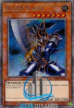 Yugioh RA04-EN115 Buster Blader Platinum Secret Rare 1st Edition - Image 1