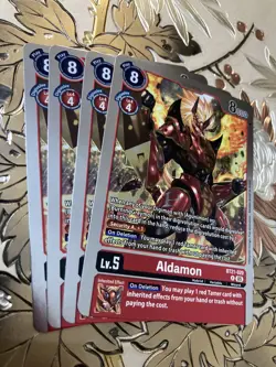 Digimon Card Game Playset Aldamon BT21-020 R World Convergence - Image 1