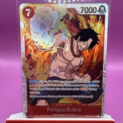 One Piece TCG - Portgas.D.Ace OP02-013 SR Paramount War English Card NM - Image 1