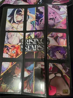 VCARD Rising Stars - First Edition - 9x Card Murual Set Poster - RARE - Image 2