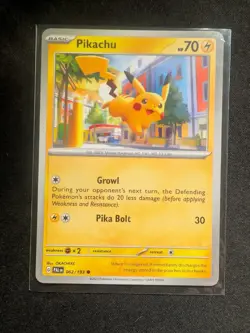 Pikachu 062/193 Pokemon TCG PAL 2023 Basic 70 HP 30 Attack Regular Card - Image 1