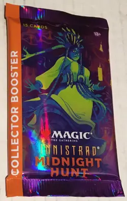 2021 Factory Sealed Magic MTG Innistrad Midnight Hunt Collector Booster Pack - Image 1