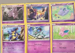 Pokemon TCG Card Lot x6 Nidoran Nidorina Nidorino Nidoqueen Family - Image 1