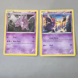 Pokemon TCG Card Lot x6 Nidoran Nidorina Nidorino Nidoqueen Family - Image 2