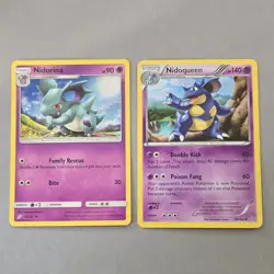 Pokemon TCG Card Lot x6 Nidoran Nidorina Nidorino Nidoqueen Family - Image 4