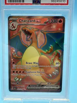 Pokemon TCG Charizard EX Scarlet & Violet Holo Ultra Rare Card 183/165 PSA 10 GM - Image 4