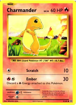Pokemon TCG Charmander 9/108 Common Normal XY Evolutions VLP - Image 1