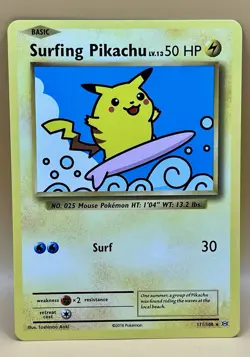 Surfing Pikachu 111/108 – XY Evolutions (Secret Rare) - LP+ - 2016 Pokemon TCG - Image 1
