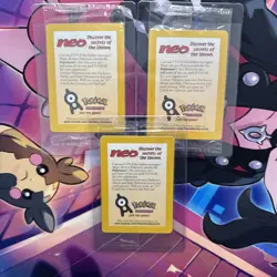 2001 WOTC POKEMON MOVIE ENTEI #34 BLACK STAR PROMO REVERSE HOLO LOT OF 3 SEALED - Image 1