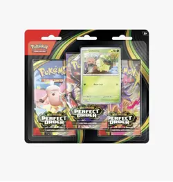 *Lot of 10* Pokemon TCG Perfect Order 3 Pack Blister Chikorita Promo Sealed - Image 2