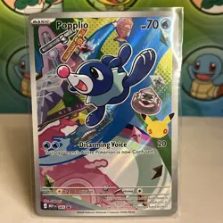 Popplio 045 Promo First Partner Illustration Rare 30th Anniversary Pokemon- NM - Image 1