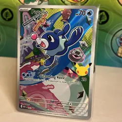 Popplio 045 Promo First Partner Illustration Rare 30th Anniversary Pokemon- NM - Image 2