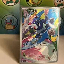 Popplio 045 Promo First Partner Illustration Rare 30th Anniversary Pokemon- NM - Image 3