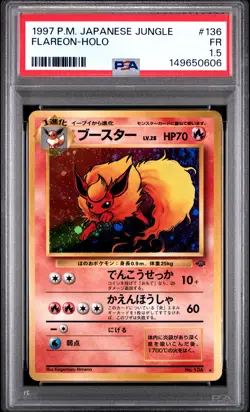 1997 POKEMON JPN JUNGLE #136 FLAREON-HOLO PSA 1.5 - Image 1