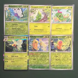 Caterpie Metapod Butterfree Weedle Kakuna Beedrill Lot Pokemon TCG - Image 1