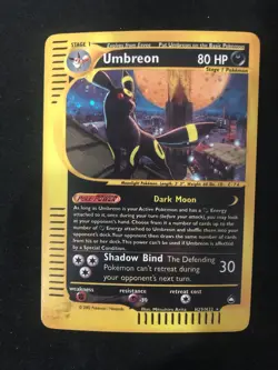 Umbreon H29/H32 Holo Holo Rare Aquapolis Pokemon LP SWIRL - Image 1