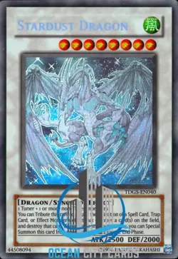 Yugioh Stardust Dragon TDGS-EN040 Ghost Rare Unlimited Edition MP - Image 1