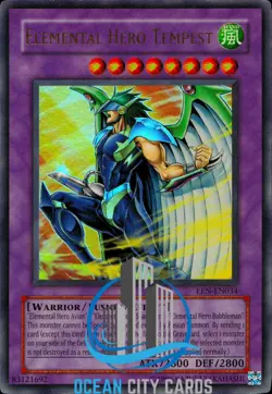 Yugioh Ultra Rare Elemental Hero Tempest EEN-EN034 NM - Image 1