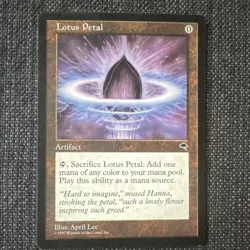 Magic: The Gathering Lotus Petal Tempest Regular Common Artifact Card 1997 Eng - Image 1