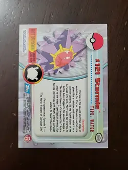 MP! #121 Starmie - Topps TV Animation Series 3 - Pokemon Card 2000 Blue Logo - Image 2