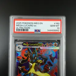 PSA 10 Mega Lucario ex 160/132 Pokemon Mega Evolutions Graded Card - Image 2
