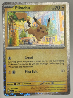 Pokemon Card Pikachu 006/015 Mcdonald's Promo 2023 Regular Holo NM - Image 1