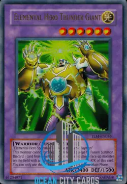 Yugioh Elemental Hero Thunder Giant TLM-EN036 Ultra Rare Unlimited Near Mint - Image 1