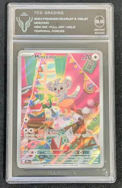 TCG 9.5 Minccino 182/162 Temporal Forces Holo GEM MINT Pokemon Card PSA - Image 1
