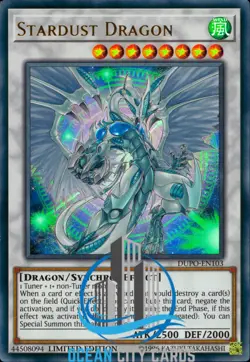 Yugioh Stardust Dragon DUPO-EN103 Ultra Rare 1st Edition - Image 1