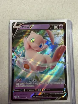 Pokemon Mew V Ultra Rare SWSH03: Darkness Ablaze 069/189 NM - Image 1