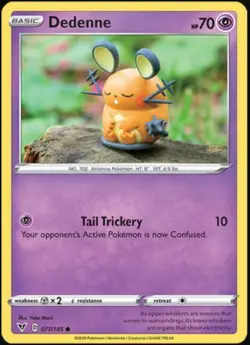x4 Dedenne - 077/185 - Common Pokemon SS04 Vivid Voltage M/NM - Image 1