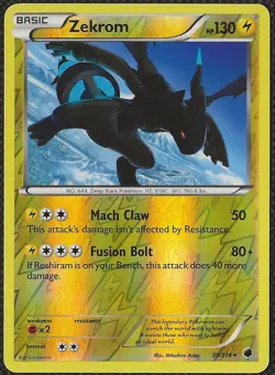 Pokemon ZEKROM 39/116 Reverse Black White Plasma Freeze English NM - Image 1