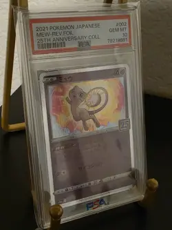 PSA 10 GEM MINT 2021 POKEMON JPN 25TH ANNIVERSARY COLL. MEW REVERSE FOIL #002 - Image 2