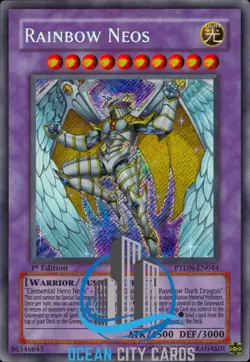 Yugioh Rainbow Neos PTDN-EN044 Phantom Darkness 1st Edition Secret Rare 2008 - Image 1