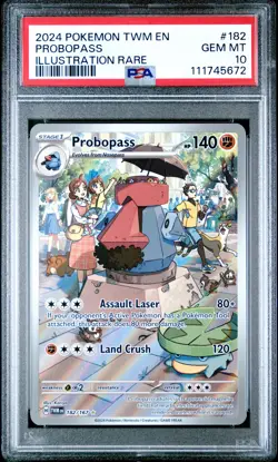 2024 Pokemon Twm En-Twilight Masquerade #182 Probopass Illustration Rare PSA 10 - Image 1