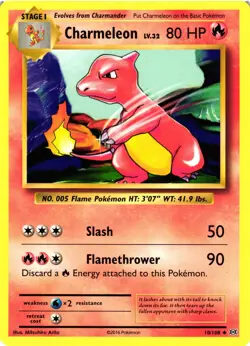 Pokemon TCG Charmeleon 10/108 Uncommon XY Evolutions VLP - Image 1