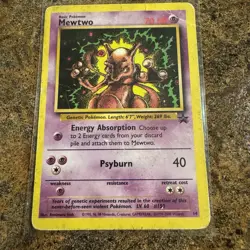 Mewtwo 2000 Pokemon WOTC Black Star Promo #14 - HP/DMG Crease - Image 1