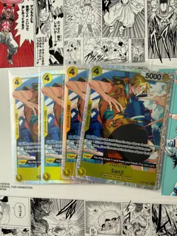 One Piece TCG - Sanji SR Playset (x4) ST29-004 - Starter Deck 29 (Egghead) NM - Image 1