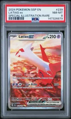 Latias EX 239/191 Special Illustration Rare Surging Sparks Pokemon Card PSA TCG - Image 3