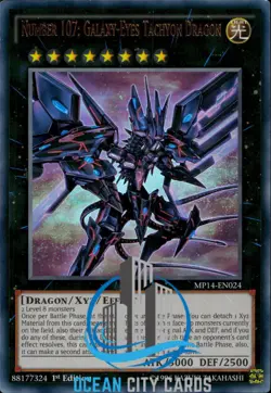 Yugioh Number 107: Galaxy-Eyes Tachyon Dragon MP14-EN024 Ultra Rare 1st Edition - Image 3