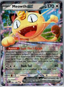 Meowth ex 062/088 ME03: Perfect Order - Pokemon Card - NM - Image 1