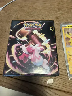 pikachu at the museum jumbo card x 2 and binder - Image 1