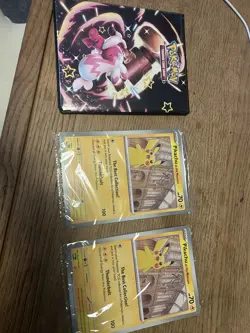 pikachu at the museum jumbo card x 2 and binder - Image 4