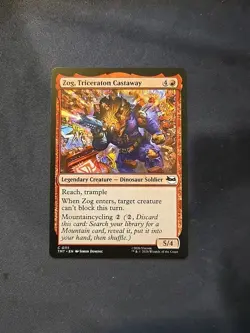 Zog, Triceraton Castaway Light Play, English Magic the Gathering MTG Teenage Mut - Image 1