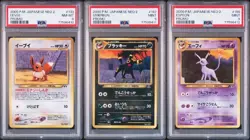 PSA 9 8 Pokemon Card Eevee Umbreon Espeon 197 Neo 2 Promo Seq Set Japanese 2000 - Image 1