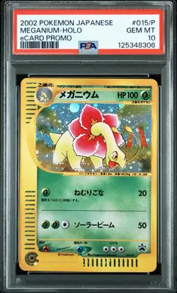 PSA 10 Pokemon MegaNium 015 Typhlosion 017 Feraligatr 016 e card Promo Set of 3 - Image 3